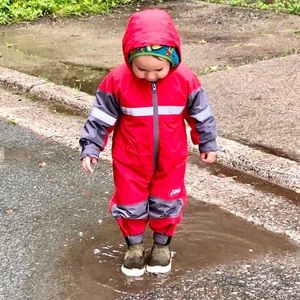 Oaki Fiery Red Trail One Piece Rain Suit